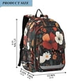 thumbnail image 2 of FORMRS Unisex School Backpack 17" Student Travel Bag with Laptop Compartment, Red Flowers Pattern, 2 of 7