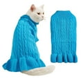 thumbnail image 2 of Turtleneck Pet Sweater Dress - Ruffled, Knit, Warm, for Small Pets, Winter Wear, 2 of 6