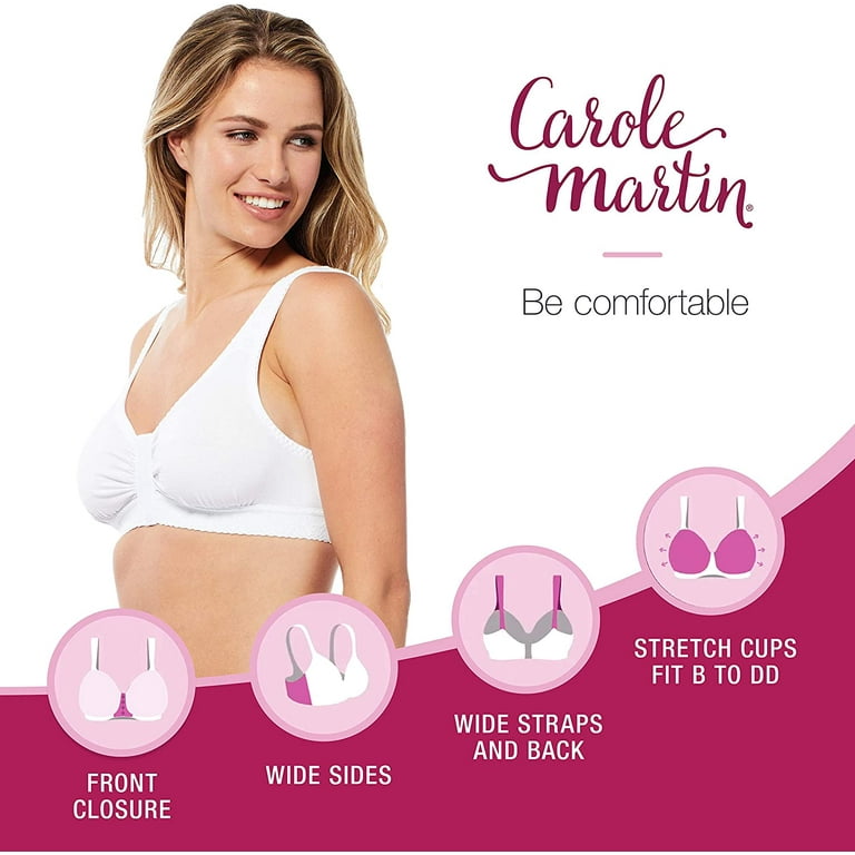 carole martin full-freedom cotton bra -34 white