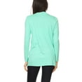 thumbnail image 3 of Moa Collection Women's Casual Long Sleeves Drape Open Front Solid Cardigan, 3 of 4