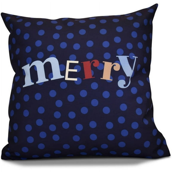 Simply Daisy 16" x 16" Merry Dot Word Print Pillow