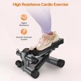 thumbnail image 6 of Steppers for Exercise, Stair Stepper with Resistance Bands, Mini Stepper with 330LBS Loading Capacity, Hydraulic Fitness Stepper with LCD Monitor, No Assembly Required, 6 of 9