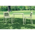 thumbnail image 3 of Luxury Commercial Living 28" Beige Stackable Square Outdoor Patio Dining Table, 3 of 5