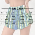 thumbnail image 4 of Striped Beach Shorts for Women Bathing Suit Cover Up Short Knitted Drawstring Waist Swimsuit Coverups (S, Green), 4 of 5