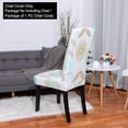 thumbnail image 2 of PiccoCasa Floral Print Dining Chair Cover Stretch Chair Seat Protector, Multicolor, 2 of 6