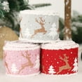 thumbnail image 2 of 5 Meter Wide Christmas Ribbon for Gift Wrapping Wide Ribbons for Christmas Cake Tree Wreaths Cards Decorations, Red, 2 of 9
