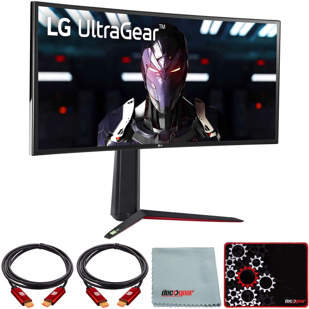 LG 34GN850-B UltraGear 34 inch QHD 3440x1440 21:9 Curved Gaming Monitor  Bundle with Deco Gear HDMI Cable 2 Pack + Gamer Surface Mousepad + Screen  Cloth - Walmart.com