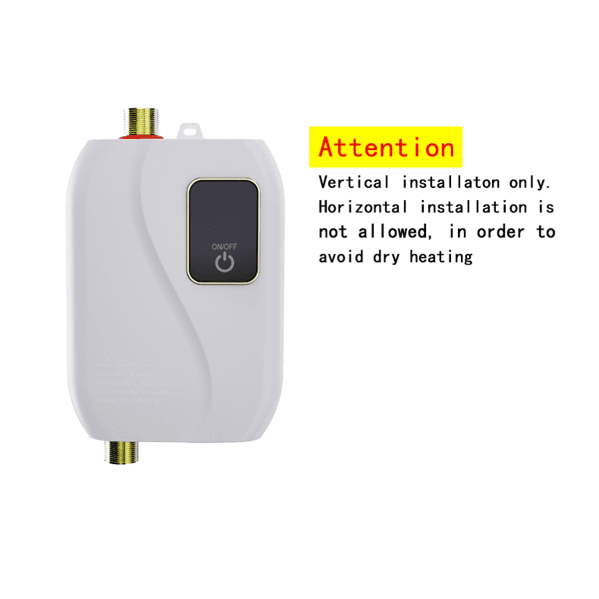 Instant Water Heater Mini Kitchen Quick Heating Household Small Water Heater is Suitable for RV Kitchen Bathroom US Plug,1 x water heater,White