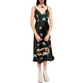 thumbnail image 3 of SAYOO Vestido casual sin mangas para mujer, falda larga sin mangas con cuello en V profundo SAYOO Moda, 3 of 8