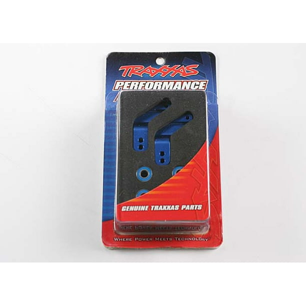 Stub axle carriers, Rustler/Stampede/Bandit (2), 6061T6 aluminum (blue