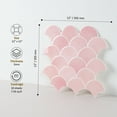 thumbnail image 5 of Pink Peel and Stick Backsplash Fish Scale Tile, Removable Renter Friendly Backsplash 3D Adhesive Stick on Wall Tiles for Kitchen Bathroom (10 Sheets), 5 of 6