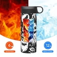 thumbnail image 6 of Yiaed Black White Spooky Ghosts Print Water Bottle with Straw Lid, Stainless Steel Double Wall Insulated Water Bottle | Leak-Proof and Spill-Proof Water Bottle, 6 of 8
