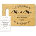 thumbnail image 2 of YILOSF-Wedding Gifts for Newlyweds, Bamboo Cutting Board for Kitchen, Mr & Mrs Marriage Chopping Board With A Gift Card, Engagement Bridal Shower Gifts for Bride And Groom -01, 2 of 3