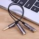 thumbnail image 3 of Adaptador de cable divisor Y de audio estéreo de 3,5 mm macho a 2 hembra para auriculares Mic, 3 of 8