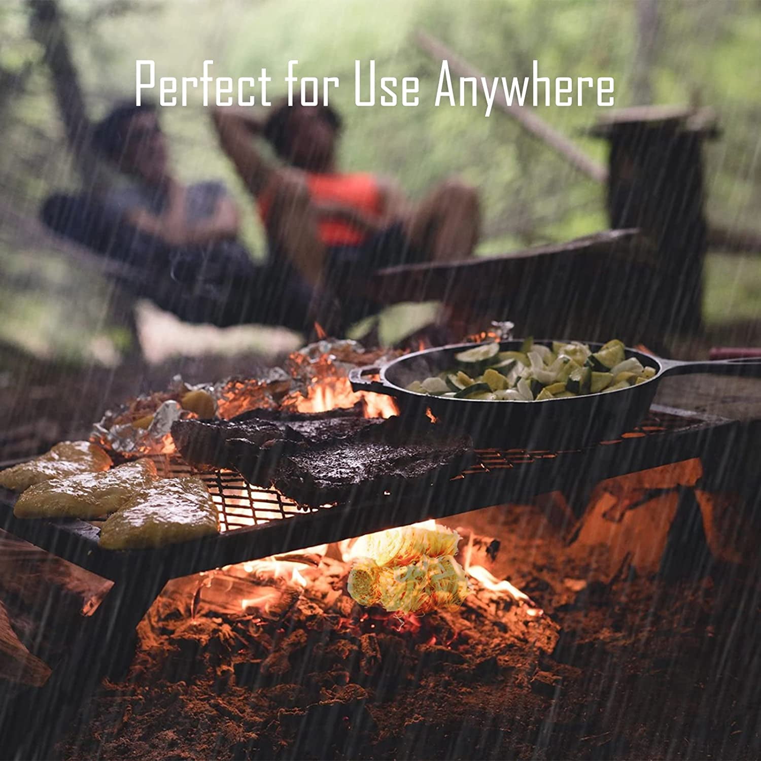 WishDirect Fire Starters for Campfires Fireplace (80 Pack) - Easy & Quick Charcoal Firestarter Fit for Kamado Joe Big Green Egg Wood Log Stick Briquette BBQ Barbeque Grill