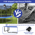 thumbnail image 4 of UIOWIO 12 ft Pumpkin Recreational Trampoline for Kids and Adults Outdoor Trampoline with Basketball Hoop Toddler Backyard Trampoline with Ladder,Enclosure Net,Storage Bag,Blue, 4 of 9