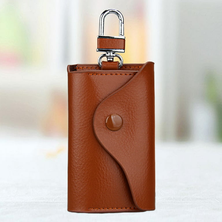 Key Holder Card Car Case Leather Wallet Purse Hook Hanging Pouch Keychain  Credit Coin Mini Business Zipper Keyring Cases