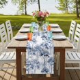 thumbnail image 4 of Table Runners 90 Inches Long Dress Scarves, Watercolor Forest Blue Farmhouse Coffee/Dining/Kitchen Table Runner for Living Room, Abstract Art Modern Trees 13x90 Inch, 4 of 9