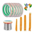 thumbnail image 1 of Kit para Vitrales: 6 Cintas Adhesivas de Lámina de Cobre, 1 Rollo de Soldadura para Vitrales, 4 Raspadores de Plástico para Vitrales (DIY), 1 of 6