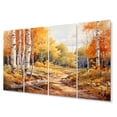 thumbnail image 2 of Designart "Gilded Pathway Birch Woods II" Tree Birch Metal Art Print Set, 2 of 5