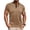 Khaki01, variant on Dwelliawo Mens Short Sleeve Shirts Henley Short Sleeve Shirts Casual Comfortable Tees Summer Classic Tshirt Button Down Stand Collar Shirt with Pocket Green 3XL
