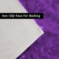 thumbnail image 4 of LAICAIW Small Circle Rug 4ft Purple Fluffy Round Rug Washable Faux Fur Rug Shaggy Soft Rug for Living Room Bedroom Dorm Throw Rug Shag Rug Room Decor, 4 of 7