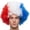 D #1, variant on Patriotic Flag Colors Fluffy Curly Wig,Funny Hair Wig for Sports Fans,2026 Game Day Party,Carnival Festival Costume Accessory for Adults D