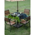 thumbnail image 4 of Outdoor Tablecloth with Umbrella Hole for Patio/Picnic/Party/Camping, Football Waterproof Table Cloth Square Cover Washable, Soccer Ball Sports Net Mesh Evening Match (60"x 60"), 4 of 9