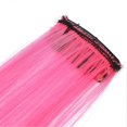 thumbnail image 3 of Professional Colored Hair Extension Piece Highlights Straight Hairpiece Clip Women's Wig PiecePeach Red, 3 of 5