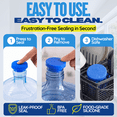 thumbnail image 6 of The Jug Plug Original Silicone Water Jug Cap, 2-Pack, for Standard 5-Gallon Water Bottles, 6 of 9