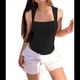 thumbnail image 2 of Bodys de Mujer con Tirantes Acanalados, Cuello Cuadrado, Sin Mangas, Control de Abdomen, Tops de Tirantes. Negro M, 2 of 7