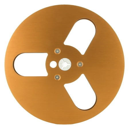 1/4 7 Inch Empty Tape Reel Aluminum Alloy Wind Resistance 3 Holes Open Reel Sound Takeup Reel for Recording for Nab Gold 1/4 7 Inch Empty Tape Reel Aluminum Alloy Wind Resistance 3 Holes Open Reel Sound Takeup Reel for Recording for Nab Gold