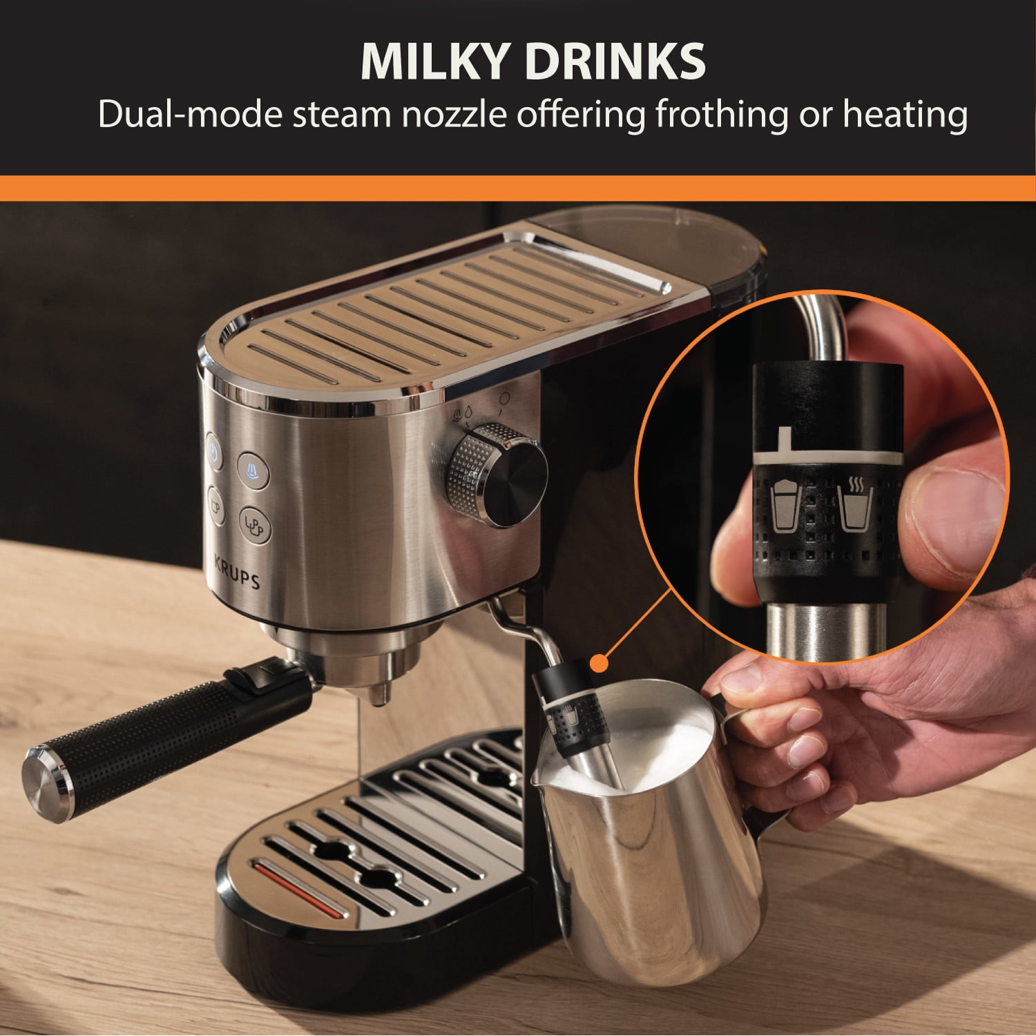 KRUPS Divine Electric Coffee Machine, Compact Espresso Maker