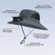thumbnail image 5 of Gorra con Ventilador Solar Recargable, Gris Oscuro | Ideal para Actividades Al Aire Libre Como Pesca y Montañismo | Impermeable y Transpirable | Alimentación Usb/Solar | 3 Velocidades | Talla 55-60 C, 5 of 6
