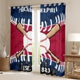 thumbnail image 2 of Homewish Philadelphia City Silhouette Black Out Curtains,Baseball Sport Game Curtains Pack of 2 (42x63 Each),Red Blue White Bedroom Curtains For Boys,Super Cozy Room Decor, 2 of 6