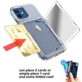 thumbnail image 4 of Allytech Case for iPhone 12(6.1 inch 2020), iPhone 12 Pro Case and Cover with Card Holder, Silicone Scratch Resistant Soft TPU Shock-Absorbing Rugged Case for Apple iPhone 12 Pro/iPhone 12, Clear, 4 of 6