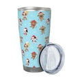 thumbnail image 2 of Fotbe winter cow cute Pattern 20 oz Tumbler Stainless Steel Vacuum Insulated Coffee Ice Cup Double Wall Travel Flask Leak-proof Coffee Cup-Straw Three-piece Set, 2 of 8