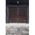 thumbnail image 2 of Flaherty, Dennis 23x32 Black Ornate Wood Framed with Double Matting Museum Art Print Titled - Japan, Kyoto Double wooden doors on building, 2 of 4