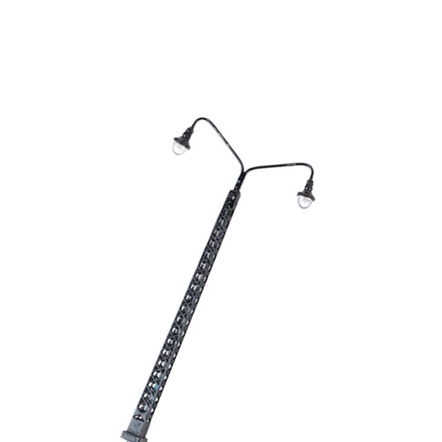 Lámpara de tren modelo 1 a escala 87, farola LED de doble cabezal, luz de parque