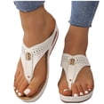 thumbnail image 6 of Bkhluea Women Flip Flop Sandals Slip On Shoes Hollow Cutout Comfort For Beach Travel Casual Daily Outdoor Activities, 6 of 7
