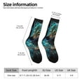 thumbnail image 2 of KLL Artistic Light Dot Wolf、 Print Cool Socks Men's Women's Crew Socks Funny Crazy Novelty Stockings, 2 of 6