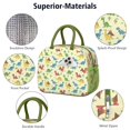 thumbnail image 4 of Womens LightYellow Cartoon Dinosaurs Volcanoes Palm Trees Pattern Lunch Box for Work,Insulated Lunch Bag for Women,Loncheras Para Mujer,Leakproof Adult Lunch Bag for Work,Beach,Travel,Picnic,Camping, 4 of 7