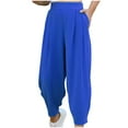 thumbnail image 2 of QUINDOS Pants for Women Taper High Waisted Ankle Length Sports Sweatpants Pleated Athletic Fit Pants with Pockets, 2 of 8