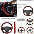 thumbnail image 4 of Uorisanigo Halloween Bats 10 Pieces Automobile Seat Cover Sets with Car Steering Wheel Cover Car Seat Belt Cover Cars Water Cup Coaster Keychains Soft Anti-slip Auto Interior for Cars SUVs, 4 of 7