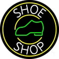 thumbnail image 1 of White Shoe Shop With Border LED Neon Sign 18 x 18 - inches, Black Square Cut Acrylic Backing, with Dimmer - Bright and Premium built indoor LED Neon Sign for store interior Décor, Storefront., 1 of 7