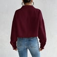 thumbnail image 4 of Corduroy Jacket Women, Yigetop Womens Cropped Corduroy Jacket Loose Button Down Long Sleeve Shacket Coat Jackets for Women Trendy Wine S, 4 of 9