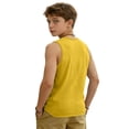 thumbnail image 6 of Boys Graphic Tee Yellow - Anime Cartoon Face Tank Top with Star Eyes, Kids Breathable Sleeveless Shirt,Size 14 T, 6 of 6