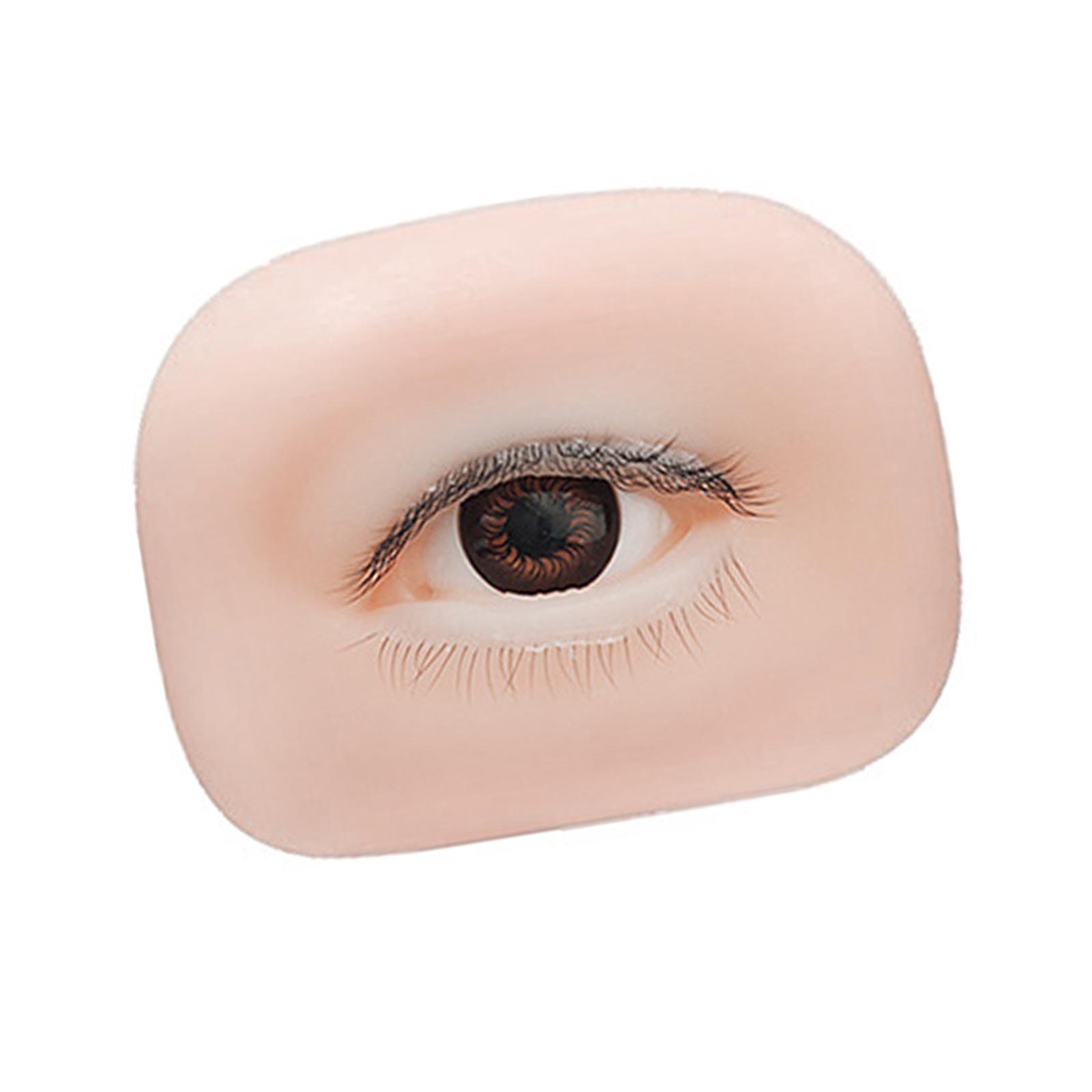 Serenable 5D Silicone Eye Model Practice Three Layer Upper Eyelash Practice Model Professional for Eyelash Extension for Artists Salon Left Eye