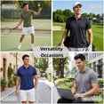 thumbnail image 5 of YUSHOW 3 Pack Mens Polo Shirts Mesh Short Sleeve Quick Dry Moisture Wicking Golf Casual Workout Shirts,L, 5 of 9