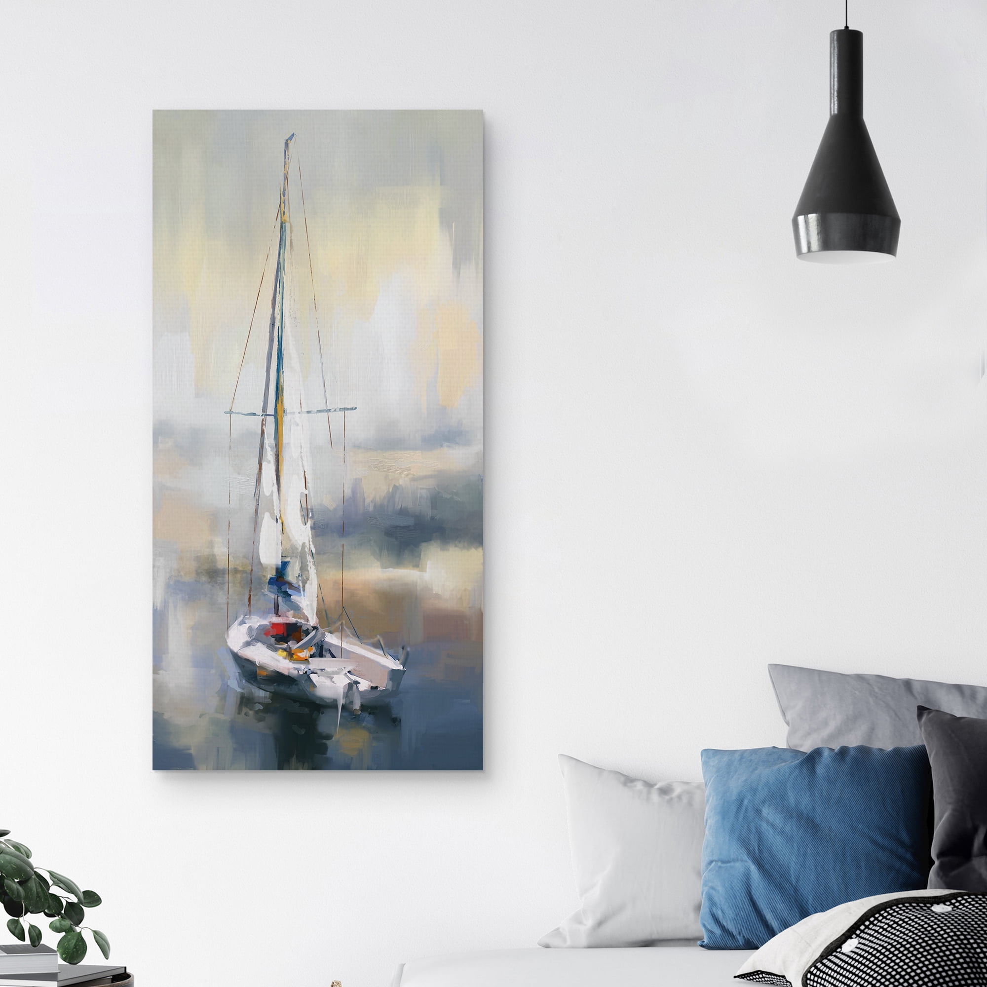 Morning Masts II by Studio Arts Canvas Art Print, 1.5" x 24"